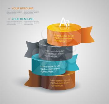 Vector pillars with your indicators, business infographics template.