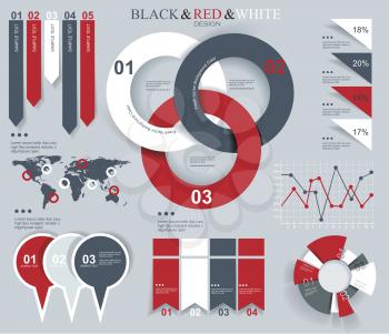 Modern Design template for infographics numbered banners graphic or website layout vector 