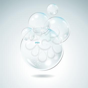 Vector Idea Bulbs. Glass Chat Bubbles 