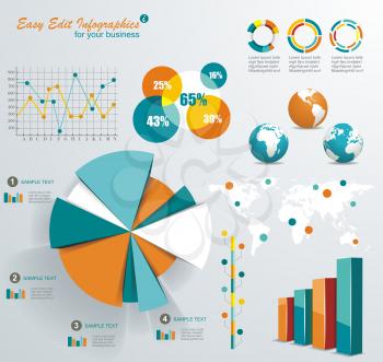 Set elements of infographics 