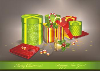 Christmas gifts vector image