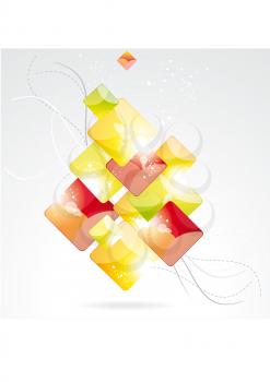 abstract vector backgrounds with color glass rombs