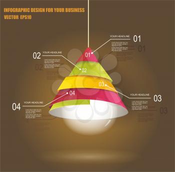 Iinfographic Template with Light bulb 