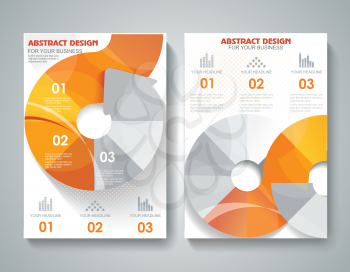 Set of presentation of flyer design content background.