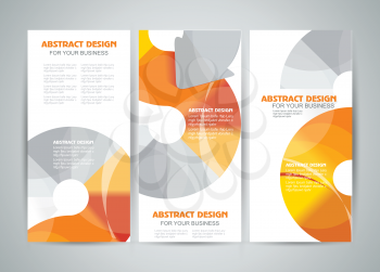 Vector banners or brochure template design with arrows elements.