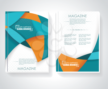 Geometric design vector business brochures, magazines, banners