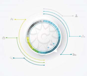 Round preloading progress bar / Business Infographics circle style