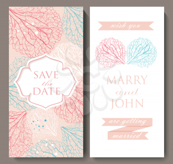 Marriage invitation card with  flowerbackground. Vector illustration.