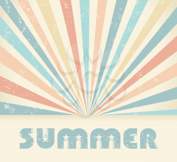 Summer. Vintage vector background.