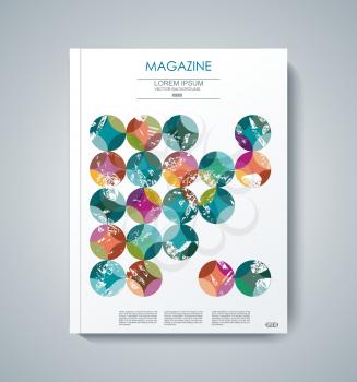 Vector design of Magazine Cover Annual Report, Flyer Poster.