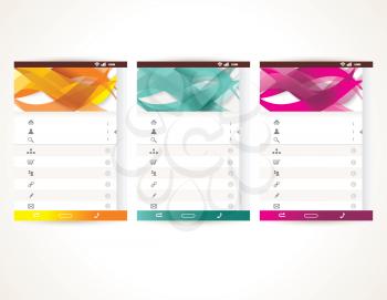 Web User Interface elements. Menu, mobile apps, vector illustration.