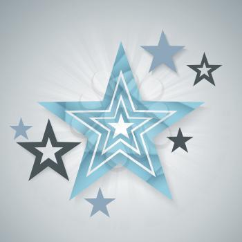Vector Background with stars. Abstract geometric composition.
