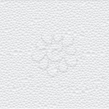 Vector abstract texture of closeup detail  white polystyrene foam background.