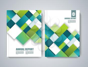 Brochure title sheet, polygonal  construction, geometrical design.