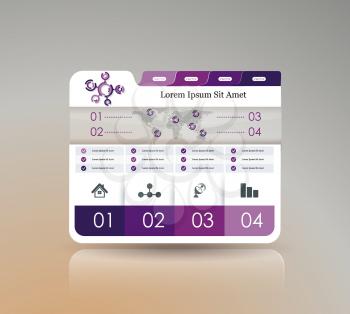 Business dashboard design with marketing icons. Can  use for infographic,workflow layout, diagram, annual report, web design.