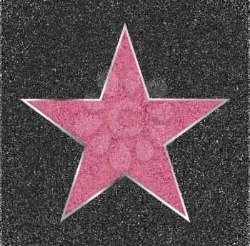 Vector illustration of the  empty star on Hollywood Walk.