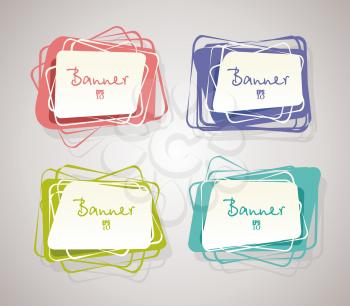 Set of flat labels. Paper tags, promotion banners or discounts.