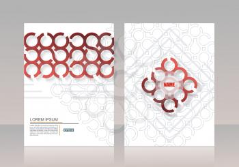 Vector  brochure template design with abstract cells elements.