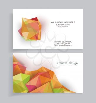 Vector abstract geometric creative business cards