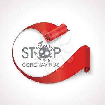 Abstract background on the topic of Coronavirus, COVID 19 infection, memo about coronavirus protective measures. Vector illustration.