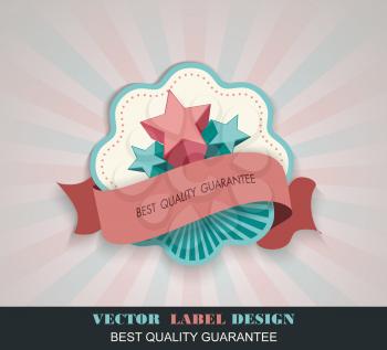 Perfect vector illustration of retro premium quality badge or label, vintage style.