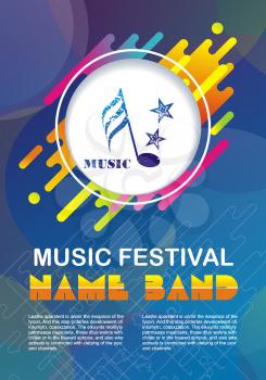 Music Concept, Festival Poster Template, vector.