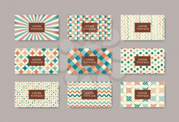 Retro design wallpapers banners, flyers and posters with abstract shapes, memphis geometric flat style. 