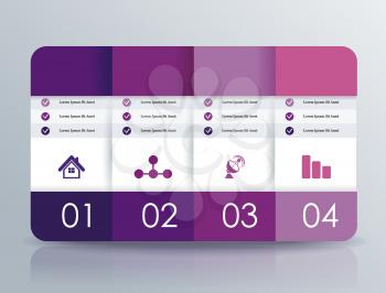 Option banners design template. Can be used for step lines, number levels, timeline, diagram, web design. 