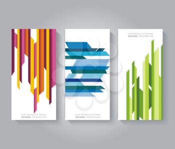 Stripes design templates for banners, flyers and posters with abstract shapes, geometric pattern. 