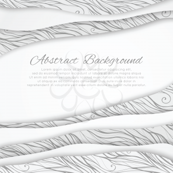 Abstract background with doodle ornament