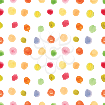 Seamless pattern with polka dot ornament