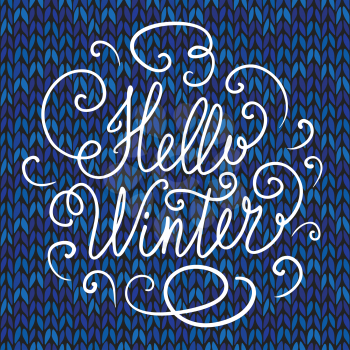 Hello winter hand lettering 