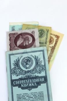 savings-bank book of bank of the USSR and the Soviet roubles