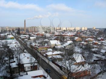 Panorama of winter city