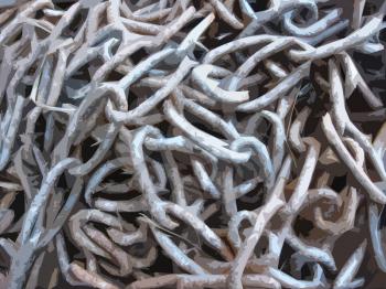 The image of sheaf of metal chains