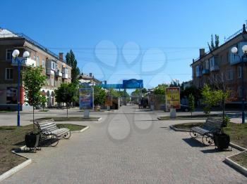 the image of View on summer Berdyansk town