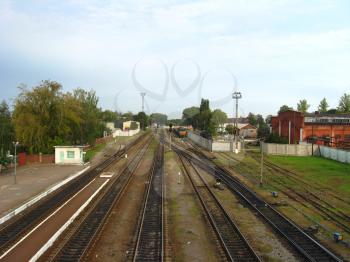 The image of view of many rails