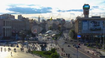 the image of panorama of area of independence in Kyiv