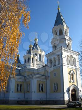 View on Catholic church with beautiful architecture