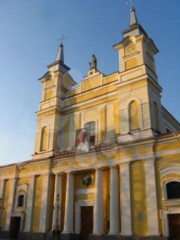 Catholic church with the image of the Pope