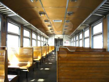 image of inside of carriage of electric train