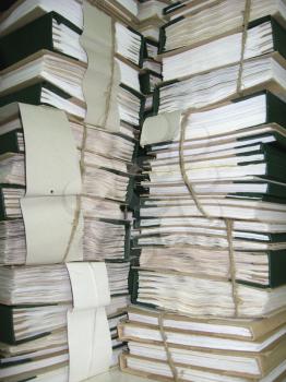 the image of pile of archive papers