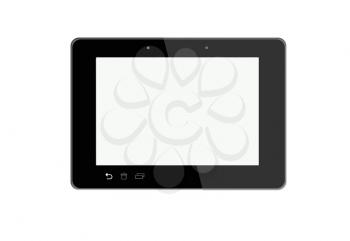 illustration of black tablet isolated on white background