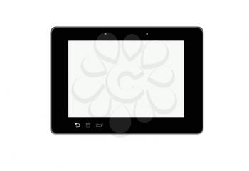 illustration of black tablet isolated on white background