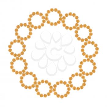 Stylish pattern with from brown flowers on the white background. Floral trendy seamless ornament on the white background.