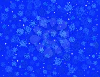 fabulous beautiful snowflakes on the blue background