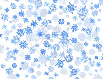 fabulous beautiful blue snowflakes on the white background