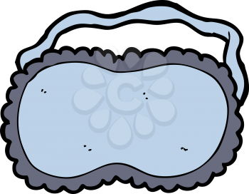 Royalty Free Clipart Image of a Sleeping Mask