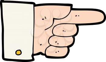 Royalty Free Clipart Image of a Hand Pointing