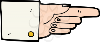 Royalty Free Clipart Image of a Hand Pointing